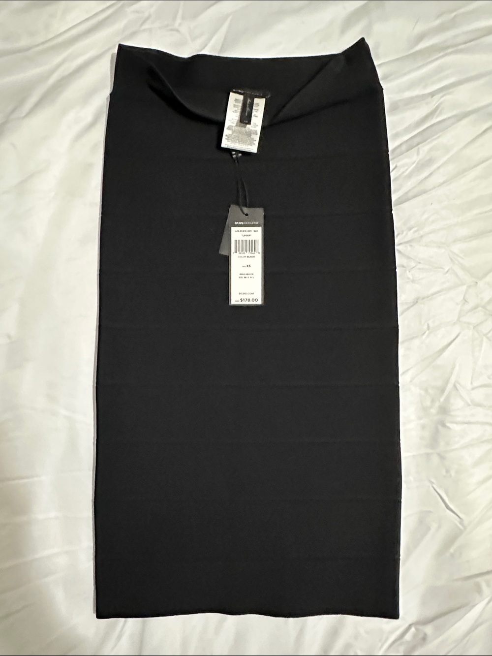 NWT BCBG MAXAZRIA Women's Black Bandage Pencil Skirt